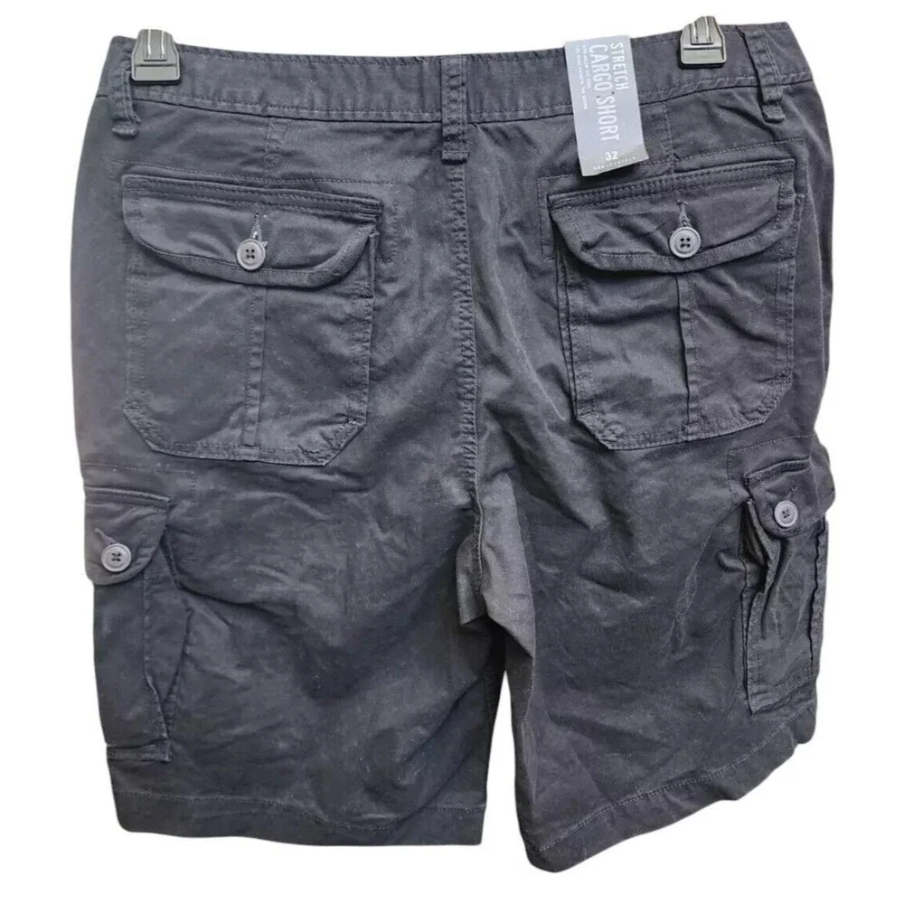 Aeropostale Black Cargo Shorts Size 32 Stretch NWT Reflex Twill